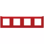 Placca 8M (2+2+2+2) int71 Reflex rubino PLANA VIMAR