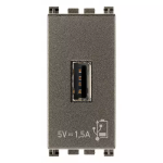 Unità alimentazione USB 5V 1,5A 1M Metal SERIE VIMAR ARKÈ