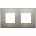 Placca 4M (2+2)int71 CL acciaio spazz SERIE VIMAR ARKÈ