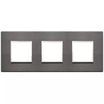 Placca 6M (2+2+2) int71 grigio lava SERIE VIMAR EIKON EVO