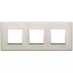 Placca 6M (2+2+2) int71 bronzo chiaro SERIE VIMAR EIKON EVO