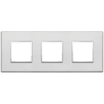 Placca 6M (2+2+2) int71 argento SERIE VIMAR EIKON EVO