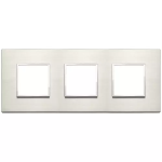 Placca 6M (2+2+2) int71 titanio SERIE VIMAR EIKON EVO