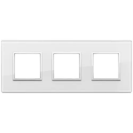 Placca 6M (2+2+2) int71 bianco diamante SERIE VIMAR EIKON EVO