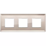 Placca 6M (2+2+2)int71 specchio bronzato SERIE VIMAR EIKON EVO
