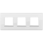 Placca 6M (2+2+2) int71 bianco tot DIAMANTE SERIE VIMAR EIKON EVO