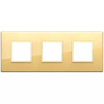 Placca 6M(2+2+2)i71 oro totale lucido SERIE VIMAR EIKON EVO
