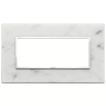 Placca 5M BS bianco di Carrara PIETRA SERIE VIMAR EIKON EVO