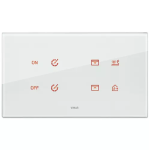 Placca 5MBS (2+blank+2) acqua SERIE VIMAR EIKON TAKTIL