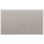 Placca 5MBS (2+blank+2) grigio perla SERIE VIMAR EIKON TAKTIL