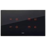 Placca 5MBS (2+blank+2) nero diamante SERIE VIMAR EIKON TAKTIL