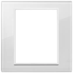 Placca 8M bianco totale diamante SERIE VIMAR EIKON EVO