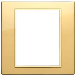 Placca 8M oro totale lucido SERIE VIMAR EIKON EVO