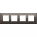 Placca 8M (2+2+2+2) int71 nero zaffiro SERIE VIMAR EIKON EVO