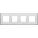 Placca 8M (2+2+2+2) int71 argento SERIE VIMAR EIKON EVO