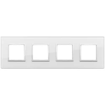 Placca 8M (2+2+2+2)int71 bianco diamante SERIE VIMAR EIKON EVO