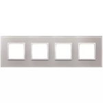 Placca 8M (2+2+2+2) int71 grigio perla SERIE VIMAR EIKON EVO