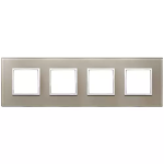 Placca 8M (2+2+2+2) int71 opale bruno SERIE VIMAR EIKON EVO