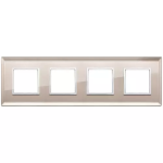 Placca 8M (2+2+2+2) int71 specchio BRONZO SERIE VIMAR EIKON EVO