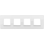 Placca 8M (2+2+2+2)int71 bianco tot DIAMANTE SERIE VIMAR EIKON EVO