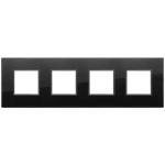 Placca 8M (2+2+2+2) int71 nero tot DIAMANTE SERIE VIMAR EIKON EVO