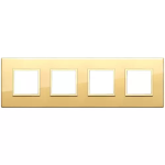 Placca 8M(2+2+2+2)i71 oro totale lucido SERIE VIMAR EIKON EVO