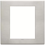 Placca 8M nichel spazzolato METALLO SERIE VIMAR EIKON EXÈ