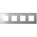 Placca 8M (2+2+2+2)in71 argento ghiaccio SERIE VIMAR EIKON EXÈ