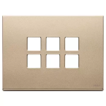 Placca 3Mx6 Flat oro satinato METALLO SERIE VIMAR EIKON EXÈ