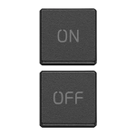 Due tasti Flat simboli ON/OFF grigio SERIE VIMAR EIKON EXÈ