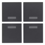 Quattro mezzi tasti 1M neutri grigio RICAMBIO SERIE VIMAR EIKON