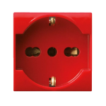 PRESA SCHUKO BIPASSO ROSSA ANTIBATTERICO 2M AVE
