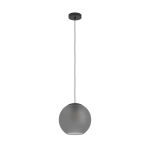 SOSPENSIONE ARANGONA 1 X E27 DIFFUSORE VETRO GRIGIO OPACO H1500 Ø300