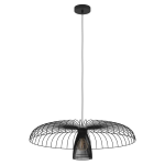SOSPENSIONE CHAMPERICO 1 X E27 STRUTTURA ACCIAIO NERO H1500 Ø770