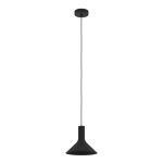SOSPENSIONE MORESCANA 1 X E27 STRUTTURA ACCIAIO NERO H1500 Ø250