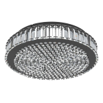 PLAFONIERA BALPARDA LED 23,5W 4000K 3500 LUMEN STRUTTURA ACCIAIO NERO E CRISTALLI H110 Ø410