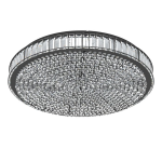 PLAFONIERA BALPARDA LED 52,4W 4000K STRUTTURA ACCIAIO NERO E CRISTALLI H110 Ø605