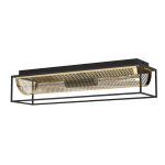 PLAFONIERA NOHALES 2 X E27 STRUTTURA ACCIAIO NERO OTTONE 2 X E27 L640 x 170 H145