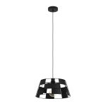SOSPENSIONE PONTEFRACT 1 X E27 STRUTTURA ACCIAIO NERO Ø420 H1100