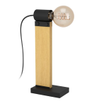 LAMPADA DA TAVOLO BAILRIGG 1 X E27 STRUTTURA ACCIAIO LEGNO L65 x 45 H330