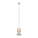 SOSPENSIONE CAWTON 1 X E27 STRUTTURA ACCIAIO E LEGNO Ø160 H1100