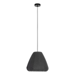 SOSPENSIONE BARLASTON 1 X E27 STRUTTURA ACCIAIO DIFFUSORE TESSUTO GRIGIO Ø350 H1100