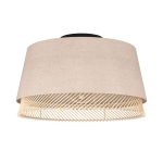 PLAFONIERA TABLEY 1 X E27 DIFFUSORE TESSUTO E LEGNO Ø380 H235