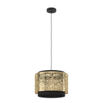 SOSPENSIONE SANDBACH 1 X E27 STRUTTURA ACCIAIO NERO OTTONE Ø420 H1100