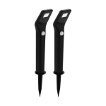 LAMPADE SOLARI DA GIARDINO SEGNAPASSO Z_SOLAR LED 2X 1X0,5W CON SENSORE PIR POLICARBONATO NERO 70x50 H350