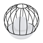 LAMPADA SOLARE DA GIARDINO_SOLAR LED/RGB 2X0,2W STRUTTURA ACCIAIO NERO E POLICARBONATO H180 Ø190