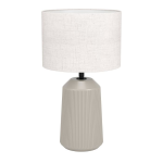 LAMPADA DA TAVOLO CAPALBIO E27 CERAMICA SABBIA DIFFUSORE TESSUTO BIANCO Ø230 H410