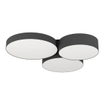 PLAFONIERA BARBANO-Z LED 3 X 7,5W 2700-6500K 2550Lm CAMBIO COLORE APP O TELECOMANDO TESSUTO NERO DIFFUSORE BIANCO L605 x 565 H90