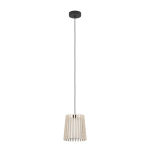 SOSPENSIONE FATTORIA 1 X E27 STRUTTURA ACCIAIO NERO DIFFUSORE LEGNO E TESSUTO
Ø200 H1100