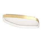 PLAFONIERA VALLEROSA LED 25,2W 3000K 3000Lm STRUTTURA ALLUMINIO OTTONE SPAZZOLATO L580 x 335 H75